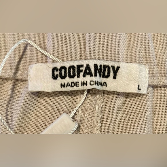 NWT - Coofandy Linen Blend Pants, sz L - Picture 5 of 7